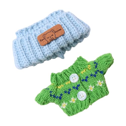 Perfeclan 17 cm Anhängerpuppe, süße Kleidung, Pullover und Strickmütze, schöne Trendige Oberteile, handgefertigte Mädchenpuppen-Outfits, Kinderspielzeug, Grün Und Blau Perfeclan 17 cm Anhängerpuppe, süße Kleidung, Pullover und Strickmütze, schöne Trendige Oberteile, handgefertigte Mädchenpuppen-Outfits, Kinderspielzeug, Grün Und Blau von Perfeclan
