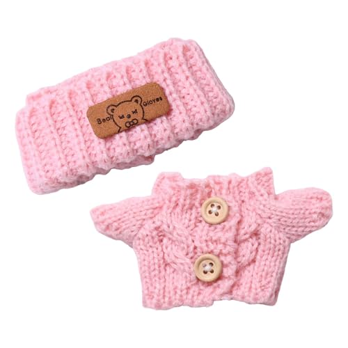 Perfeclan 17 cm Anhängerpuppe, süße Kleidung, Pullover und Strickmütze, schöne Trendige Oberteile, handgefertigte Mädchenpuppen-Outfits, Kinderspielzeug, Rosa Perfeclan 17 cm Anhängerpuppe, süße Kleidung, Pullover und Strickmütze, schöne Trendige Oberteile, handgefertigte Mädchenpuppen-Outfits, Kinderspielzeug, Rosa von Perfeclan