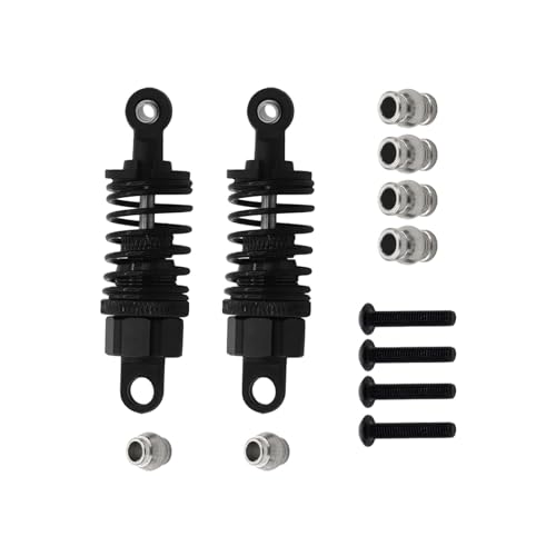 Perfeclan 2 Stücke Maßstab 1:10 RC Stoßdämpfer Dämpfer RC Auto Upgrade Teile Ersatz Aluminiumlegierung Schwarz von Perfeclan