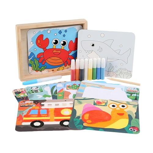 Perfeclan 2 in 1 Wasser und Sandkunst Malerei Kit Lernaktivitäten Bunte DIY -Kunsthandwerk für Jungen Mädchen Urlaub Party Kindergarten von Perfeclan