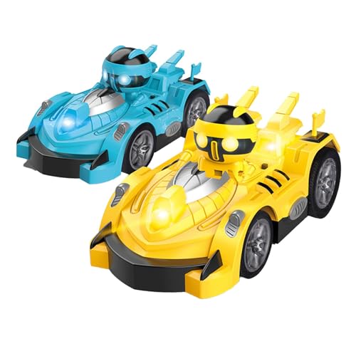 Perfeclan 2-teiliges ferngesteuertes Spielzeug, Autoscooter, hohe Geschwindigkeit, langlebig, mit Lichtern, robuste -Puppe, wiederaufladbar, für Teenager, von Perfeclan