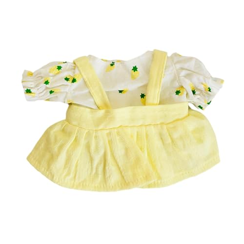 Perfeclan 20 cm große Puppenkleidung aus Plüsch, stilvolles DIY-Foto-Requisiten, Puppenhemd mit Kleid, weich, Plüschpuppen-Ankleide, süße Kuscheltier-Kleidung, Gelber Rock Perfeclan 20 cm große Puppenkleidung aus Plüsch, stilvolles DIY-Foto-Requisiten, Puppenhemd mit Kleid, weich, Plüschpuppen-Ankleide, süße Kuscheltier-Kleidung, Gelber Rock von Perfeclan