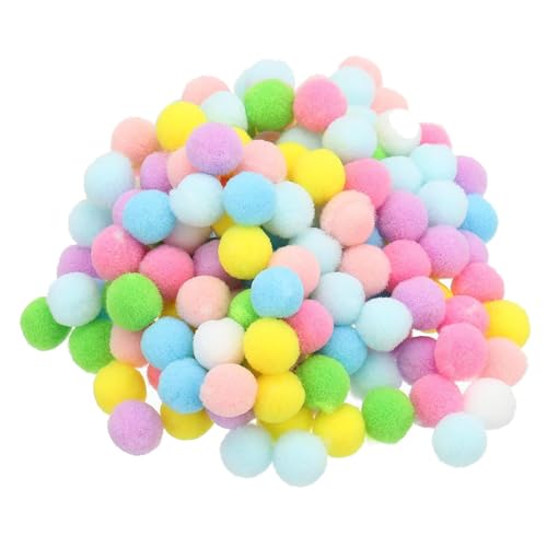 Perfeclan 200 x Pompons, Pom-Pom-Bälle, Bastelmaterial, Kunst und Handwerk, für Heimdekorationen, Partys, Weihnachtsdekoration, Hobbybedarf, Lichtfarbe 1cm von Perfeclan