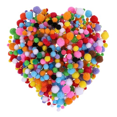Perfeclan 240 Stück Pom-Pom-Bälle, weiche Pompons, DIY, kreatives Basteln, Kunst und Handwerk für Weihnachtsdekoration, Dekorationen, Schulaktivitäten, Style A von Perfeclan