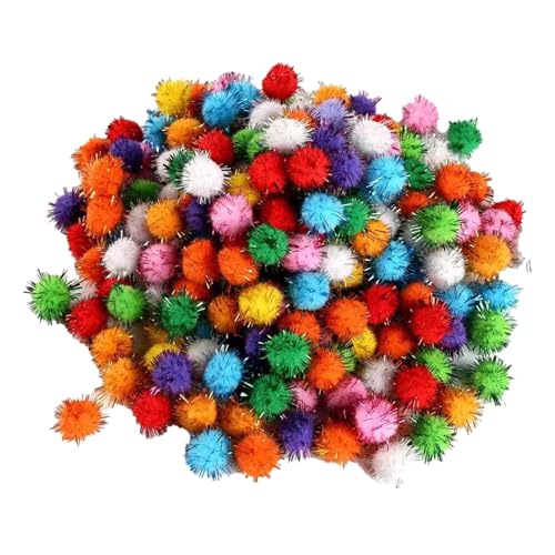 Perfeclan 240 Stück Pom-Pom-Bälle, weiche Pompons, DIY, kreatives Basteln, Kunst und Handwerk für Weihnachtsdekoration, Dekorationen, Schulaktivitäten, Style B von Perfeclan