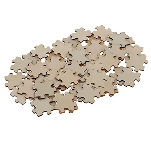 Perfeclan 2X 50x Dekorative Ornamente Blank Holz 40mm Puzzleteile Spielzeug Verzierungen, Scrapbook DIY Perfeclan 2X 50x Dekorative Ornamente Blank Holz 40mm Puzzleteile Spielzeug Verzierungen, Scrapbook DIY von Perfeclan