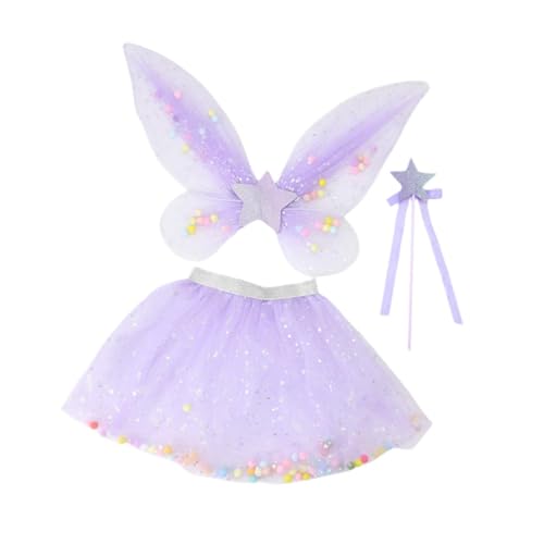 Perfeclan 3-teiliges Tutu-Rock- und -Set für Mädchen, die Sich auf der Bühne verkleiden, Lila Perfeclan 3-teiliges Tutu-Rock- und -Set für Mädchen, die Sich auf der Bühne verkleiden, Lila von Perfeclan