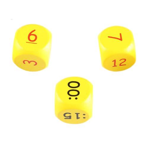Perfeclan 3-teiliges Zeitwürfel-Set für aus, gelb, Zeiterkennung, Lehrmittel, Lernset für die Grundschule, Klassenzimmerzubehör Perfeclan 3-teiliges Zeitwürfel-Set für aus, gelb, Zeiterkennung, Lehrmittel, Lernset für die Grundschule, Klassenzimmerzubehör von Perfeclan