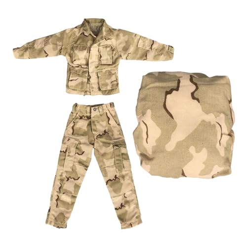 Perfeclan 3 x 1:6-Kleidungshosen und Pakettasche, handgefertigtes Puppenkleidungskostüm für 12-Zoll-Puppenmodelle, männliche Soldatenfiguren, Zubehör von Perfeclan
