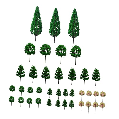 Perfeclan 38pcs Model Bäume Mini Diorama Bäume Models Landschaft DIY Basteln gemischte Sand Tabelle Orament HO Scale Bäume Mikrolandschaftsbäume von Perfeclan