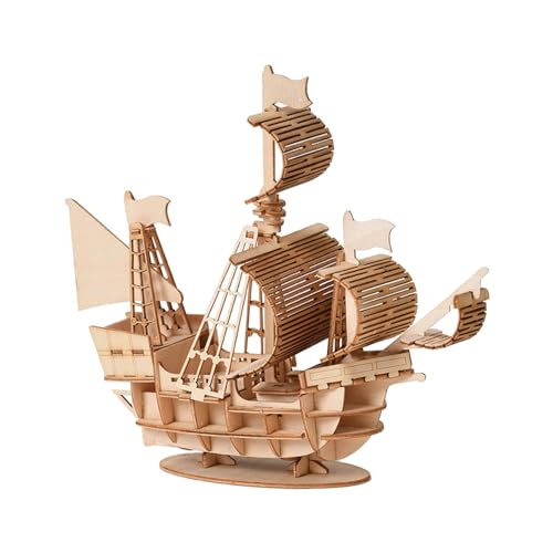 Perfeclan 3D-Segelboot-Puzzle aus Holz, Puzzle-Spielzeug, sensorisches Spielzeug-Puzzle, Kunsthandwerk, Puzzle für Geburtstag, Wohnzimmer, Kinder, Jungen, Kind von Perfeclan