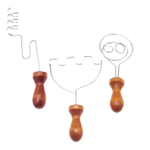Perfeclan 3X Dollhouse Backwerkzeuge Brotmixer 1:12 Playset Play Kinder Spielzeug Miniatur Whisk Mini Simulation Küchenwerkzeuge von Perfeclan