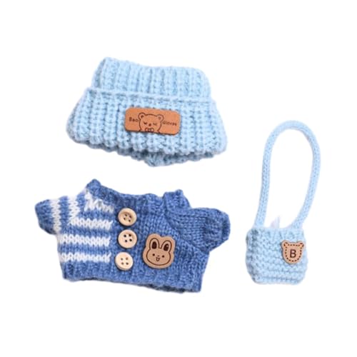 Perfeclan 3X Puppenkleidung Outifits Kleidert weich abnehmbar handgefertigtes Kostüm Girl Doll Kleidung Kleidung, Hut und Tasche für 5,91inch Puppe, Blau Perfeclan 3X Puppenkleidung Outifits Kleidert weich abnehmbar handgefertigtes Kostüm Girl Doll Kleidung Kleidung, Hut und Tasche für 5,91inch Puppe, Blau von Perfeclan