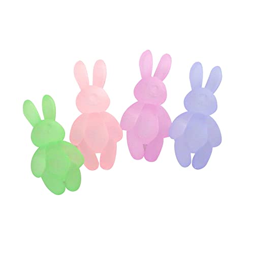 Perfeclan 4 Stück 1:12 Puppenhaus Mini Bunny Figuren Modell Zubehör Kaninchen Skulptur Spielzeug Ornament Spielzeug von Perfeclan