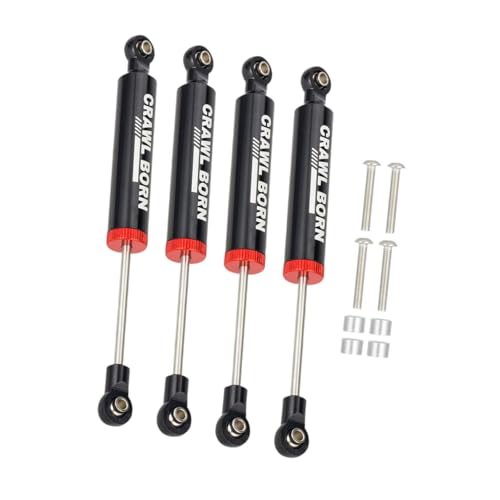 Perfeclan 4 Stück RC-Auto-Stoßdämpfer, Legierung, Öl-Stoßdämpfer, Ersatz mit Schraube für 1/10 RC-Auto, DIY-modifiziert, Schwarz von Perfeclan