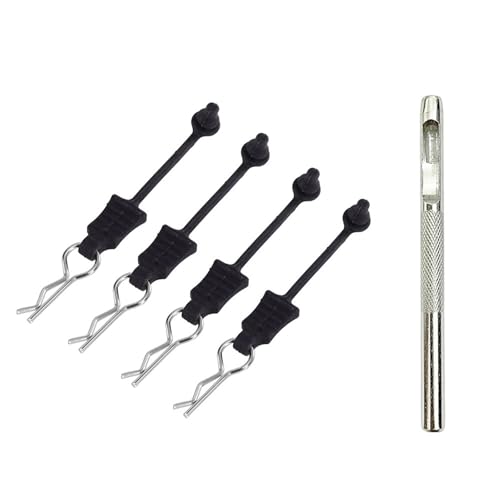 Perfeclan 4 Stücke/20 Stück Metall R-Typ-Autoschale Feste Clips Hochfeste Schalenschnalle für die meisten Fernbedienungssteuerautos Hobbyschale, 4 Stück von Perfeclan