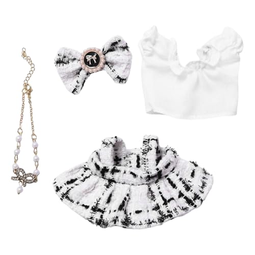 Perfeclan 4-teiliges Puppenkleidungsset für Mädchen, Puppen-Outfits, stilvoll, Machen Sie Ihre Puppen zu einem Schmuckstück, Kleidungsanzug für 5,91 Zoll oder, Weiß Schwarz Perfeclan 4-teiliges Puppenkleidungsset für Mädchen, Puppen-Outfits, stilvoll, Machen Sie Ihre Puppen zu einem Schmuckstück, Kleidungsanzug für 5,91 Zoll oder, Weiß Schwarz von Perfeclan