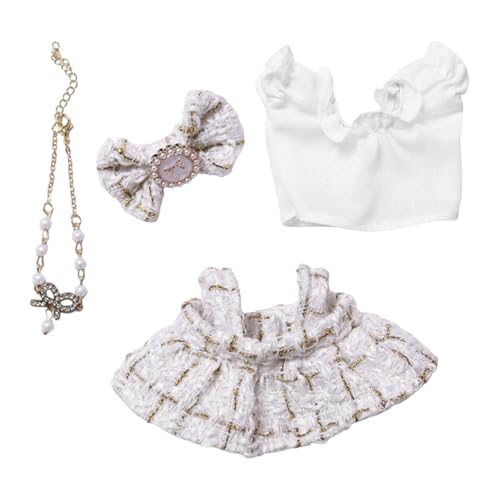 Perfeclan 4-teiliges Puppenkleidungsset für Mädchen, Puppen-Outfits, stilvoll, Machen Sie Ihre Puppen zu einem Schmuckstück, Kleidungsanzug für 5,91 Zoll oder, Weißgold Perfeclan 4-teiliges Puppenkleidungsset für Mädchen, Puppen-Outfits, stilvoll, Machen Sie Ihre Puppen zu einem Schmuckstück, Kleidungsanzug für 5,91 Zoll oder, Weißgold von Perfeclan