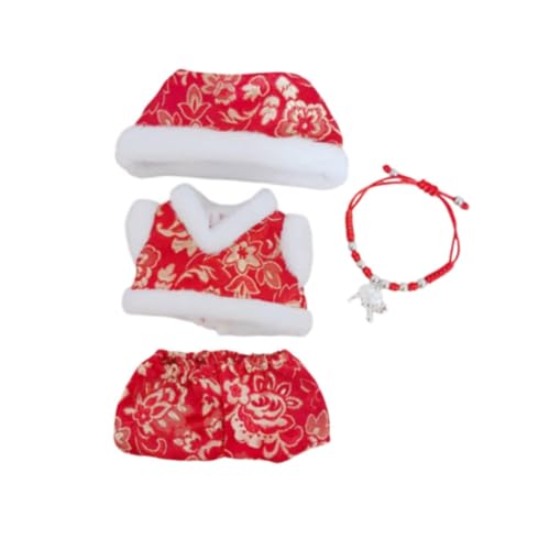 Perfeclan 4 x Puppenkleidung, traditionelles chinesisches Outfit, Oberteil, Hut, Hose, Halskette, Puppenkleidung, Anzug, DIY-Puppenspielzeug für 15 oder 17 cm Perfeclan 4 x Puppenkleidung, traditionelles chinesisches Outfit, Oberteil, Hut, Hose, Halskette, Puppenkleidung, Anzug, DIY-Puppenspielzeug für 15 oder 17 cm von Perfeclan