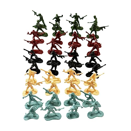 Perfeclan 40-teiliges Set für Diorama Layout mit Armeefiguren für Männer - Militärspielzeugset für Herren mit 40 Teilen von Perfeclan