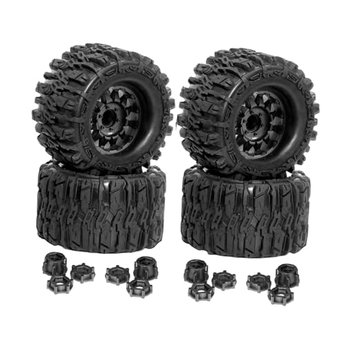 Perfeclan 4Pcs 1/8 RC Rad und Reifen Professionelle Befestigung Robuste Hohe Leistung Ersatz Teil DIY Zubehör von Perfeclan