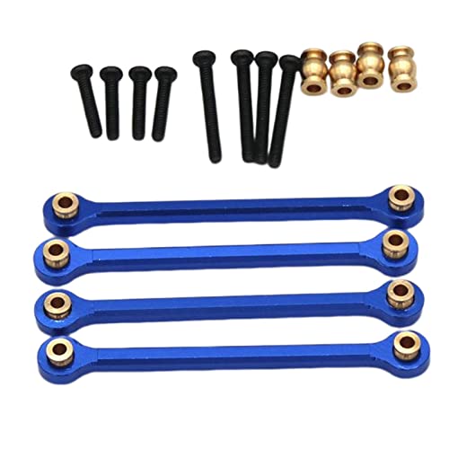 Perfeclan 4X Aluminiumlegierung RC Auto Zugstange Set Ersatz Upgrade für RC Auto im Maßstab 1:24 DIY Modifikation Zubehör Ersatz ersetzt, Blau Perfeclan 4X Aluminiumlegierung RC Auto Zugstange Set Ersatz Upgrade für RC Auto im Maßstab 1:24 DIY Modifikation Zubehör Ersatz ersetzt, Blau von Perfeclan