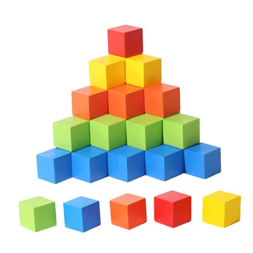 Perfeclan 50 Stück Holzblöcke, Mathe-Sortierspielzeug, Kreativ, Lernen, Bausteine, kleine Würfel für Kleinkinder ab 3 Jahren, Schule, Babyparty, Bunt, S Perfeclan 50 Stück Holzblöcke, Mathe-Sortierspielzeug, Kreativ, Lernen, Bausteine, kleine Würfel für Kleinkinder ab 3 Jahren, Schule, Babyparty, Bunt, S von Perfeclan