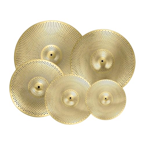 Perfeclan 5pcs Low Volumen Cymbals Pack Ruhig, Gelb von Perfeclan