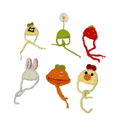 Perfeclan 6 Stück Gänse-Outfits, Hüte, Schreibtisch-Gänsekleidung, Kostüm, Urlaubsparty, gestrickte Kopfbedeckung, Mini-Strickmützen für Tisch- und Perfeclan 6 Stück Gänse-Outfits, Hüte, Schreibtisch-Gänsekleidung, Kostüm, Urlaubsparty, gestrickte Kopfbedeckung, Mini-Strickmützen für Tisch- und von Perfeclan