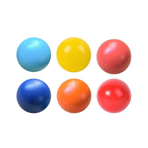Perfeclan 6 Stück Regenbogen-Holzkugeln, Farbsortierung, 4,5 cm, Bunte Farberkennungs-Lernmaterialien für Jungen, Mädchen, Kindergeschenke Perfeclan 6 Stück Regenbogen-Holzkugeln, Farbsortierung, 4,5 cm, Bunte Farberkennungs-Lernmaterialien für Jungen, Mädchen, Kindergeschenke von Perfeclan