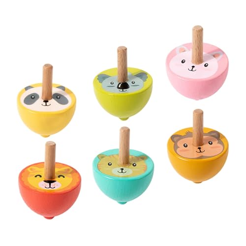 Perfeclan 6X Gyroskop Spielzeug Party Favors Feinmotorik Präsentieren Lustige Spiele Bunte Geburtstagsgeschenke Lernspielzeug für, Tier von Perfeclan