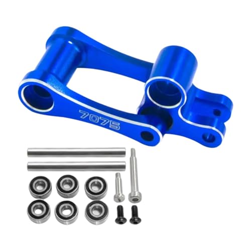 Perfeclan 7075 Knöchel & Pull Rod Kit LOS264001 Aluminiumlegierung Upgrade Heckknöchel Bremslenker für -Motorradmodifikation, Blau von Perfeclan