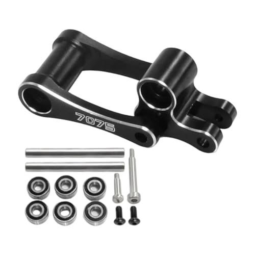 Perfeclan 7075 Knöchel & Pull Rod Kit LOS264001 Aluminiumlegierung Upgrade Heckknöchel Bremslenker für -Motorradmodifikation, Schwarz von Perfeclan