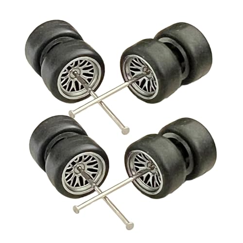 Perfeclan 8-teilige Räder im Maßstab 1/64, Simulationsmodell-Autoräder, Reifen mit Miniatur-Rollwellenspielzeug für Sammler, Automodelle für Kinder, Silber Perfeclan 8-teilige Räder im Maßstab 1/64, Simulationsmodell-Autoräder, Reifen mit Miniatur-Rollwellenspielzeug für Sammler, Automodelle für Kinder, Silber von Perfeclan