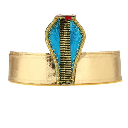 Perfeclan Ägyptisches Kostüm Ägyptisches Stirnband Geburtstag Cosplay Kostüm Requisiten König Kostüm Hut Kostüm, Stirnband von Perfeclan