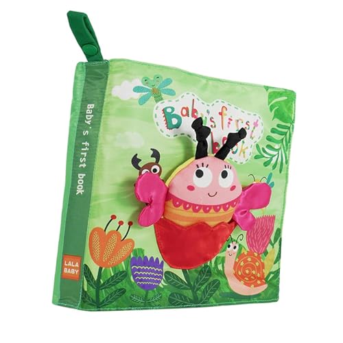 Perfeclan Aktivitätsstoffbuch Infant Toy Early Learning Intelligence Development Neugeborenes Sensorisches Spielzeug Crinkle Stoffbuch für 0-12 Monate von Perfeclan