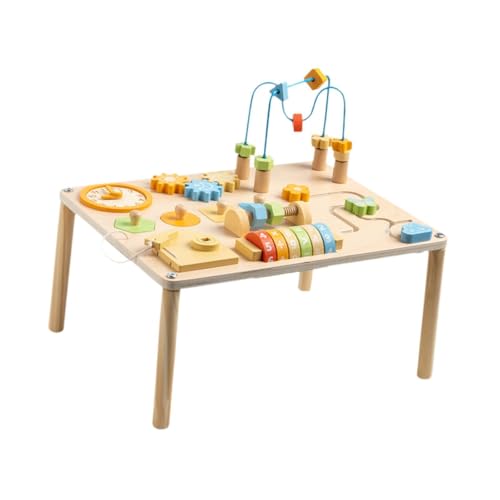 Perfeclan Aktivitätstisch Sensorisches Spielzeug 8 in 1 Hand -Augenkoordination Form Matching Desk Play Table für Jungen Mädchen Infant 1 2 3 4 Jahre alt von Perfeclan
