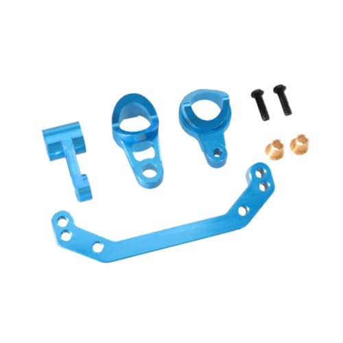 Perfeclan Aluminiumlegierungs-Lenkanordnung Ersatz-Upgrade, robuste Ersatzteile Fernbedienungsauto Teil für PTG-2R 1/10 Skala RC-Auto, Blau von Perfeclan