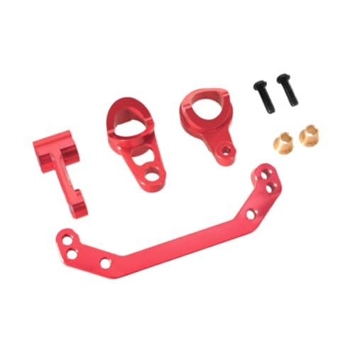 Perfeclan Aluminiumlegierungs-Lenkanordnung Ersatz-Upgrade, robuste Ersatzteile Fernbedienungsauto Teil für PTG-2R 1/10 Skala RC-Auto, Rot von Perfeclan