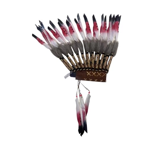Perfeclan American Chief Indian Native Hat Hair Band Stirnband für Cosplay Party Mardi Gras, Style B von Perfeclan
