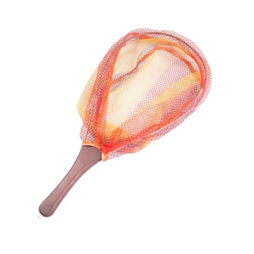 Perfeclan Angelnetz, Kescher zum Fangen und Freilassen, tragbares Fischfangnetz, Angelausrüstung für Outdoor-Sportboote, Süßwasser, Orange von Perfeclan