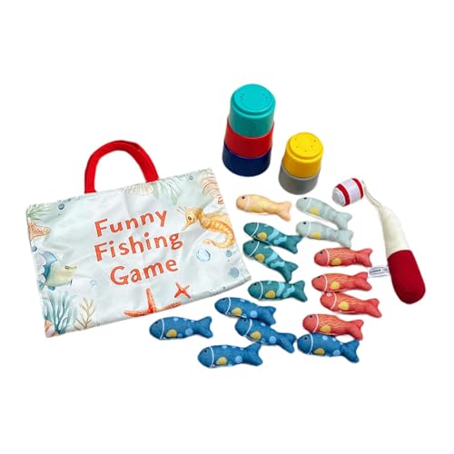 Perfeclan Angelspielzeug für Kleinkinder, Angelspiel, Farbsortierung, Geburtstagsgeschenke, Krabbelspielmatte für Jungen und Mädchen im Alter von 1–3 Jahren, Beige Perfeclan Angelspielzeug für Kleinkinder, Angelspiel, Farbsortierung, Geburtstagsgeschenke, Krabbelspielmatte für Jungen und Mädchen im Alter von 1–3 Jahren, Beige von Perfeclan