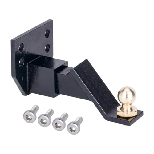 Perfeclan Anhängerkupplungshalterung RC -Auto Einstellbarer Drop Hitch Receiver Leichtes Leichtgewicht für 1:10 Skala RC -Autospielzeugzubehör, Schwarz von Perfeclan