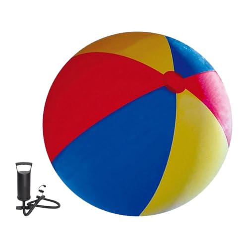 Perfeclan Aufblasbarer Strandball Schwimmbad Ball riesige PVC -Eltern -Kind -Interaktion Wasserspiel Spielzeug Interaktiver Spielzeug mit Handpumpe, Durchmesser 200 cm von Perfeclan