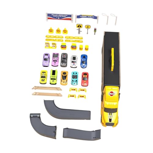 Perfeclan Autos Lagerung und Transporter Spielzeug-LKW-Träger-LKW-Spielzeug für Kinder, Schlepper-Gleis-Auswurfauto für Jungen, Kinder im Alter von 3 4 5 6, Gelb Perfeclan Autos Lagerung und Transporter Spielzeug-LKW-Träger-LKW-Spielzeug für Kinder, Schlepper-Gleis-Auswurfauto für Jungen, Kinder im Alter von 3 4 5 6, Gelb von Perfeclan