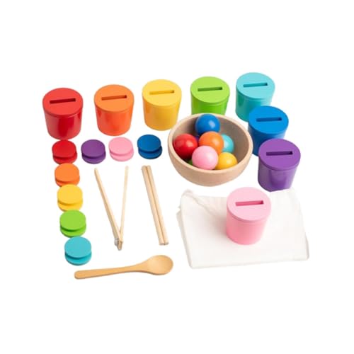 Perfeclan Bälle in Bechern, Montessori-Spielzeug, Früherziehungsspielzeug, 8 Farben, Zuordnungs- und Zählspielzeug Perfeclan Bälle in Bechern, Montessori-Spielzeug, Früherziehungsspielzeug, 8 Farben, Zuordnungs- und Zählspielzeug von Perfeclan