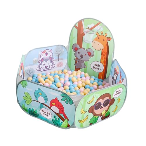 Perfeclan Ballspielzelt für Kinder, faltbares Zelt mit Bällen, Cartoon-Baby-Krabbel-Laufstall, Kleinkinder, Bällebad für Jungen und Mädchen, Outdoor/Indoor, Style B, 100 Bälle Perfeclan Ballspielzelt für Kinder, faltbares Zelt mit Bällen, Cartoon-Baby-Krabbel-Laufstall, Kleinkinder, Bällebad für Jungen und Mädchen, Outdoor/Indoor, Style B, 100 Bälle von Perfeclan