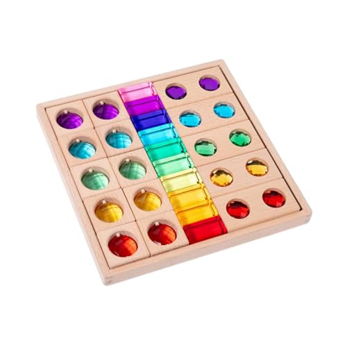 Perfeclan Bauwürfel, Acryl-Holzblöcke für mit Aufbewahrungsbox aus, Spielzeugblöcke, Stapelspielzeug für Partys, Jungen und Mädchen Perfeclan Bauwürfel, Acryl-Holzblöcke für mit Aufbewahrungsbox aus, Spielzeugblöcke, Stapelspielzeug für Partys, Jungen und Mädchen von Perfeclan