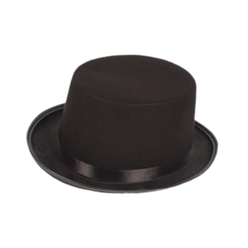 Perfeclan Black Top Hut für Kinder Erwachsene Fedoras Mode -Zeremonienkostüm Accessoire, 54cmx10cm von Perfeclan