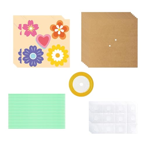 Perfeclan Blumenstrauß Handwerk Kit Blumenpapier Handwerksgeschenk Party Vorräte, einzigartig, DIY Machen Sie Ihr eigenes Blumenstrauß für die Schule, 6 Stück von Perfeclan